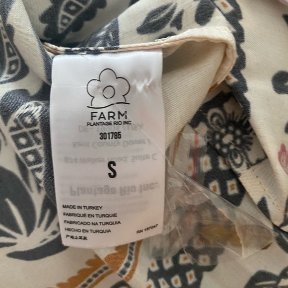 Farm Rio Silk Shirtdress | Tiered Belted Floral Mini-Dress | Size S - Picture 4 of 5